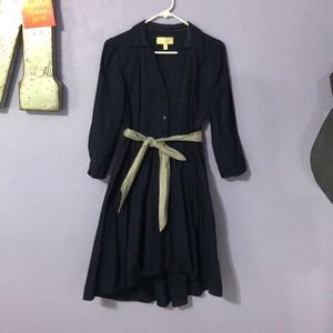 Anthropologie high low, button down shirt dress